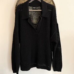 Black cotton sweater by Simply Vera, XL, NWT